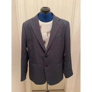 PJ Paul Jones Mens Suit Jacket Blazer L Polyester Viscose Gray‎
